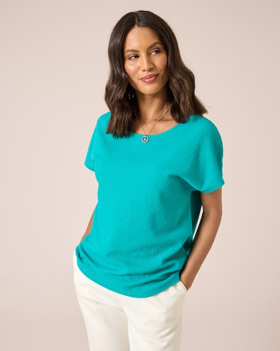 Produktabbildung für Shirt mit Herz-Jacquard