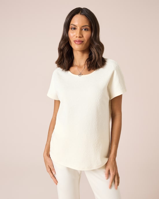 Produktabbildung für Shirt mit Herz-Jacquard