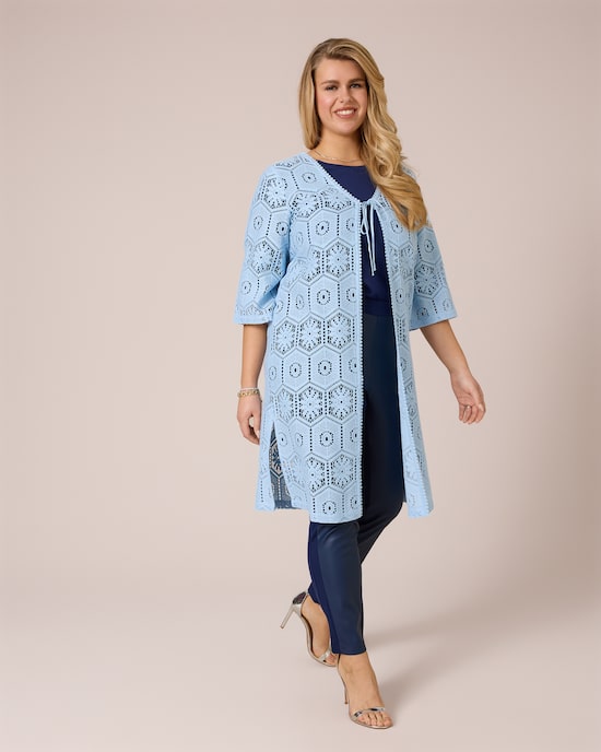 Produktabbildung für Longcardigan in Crochet-Optik