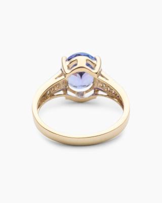 Ring mit Tansanit AAAA+ & Brillanten