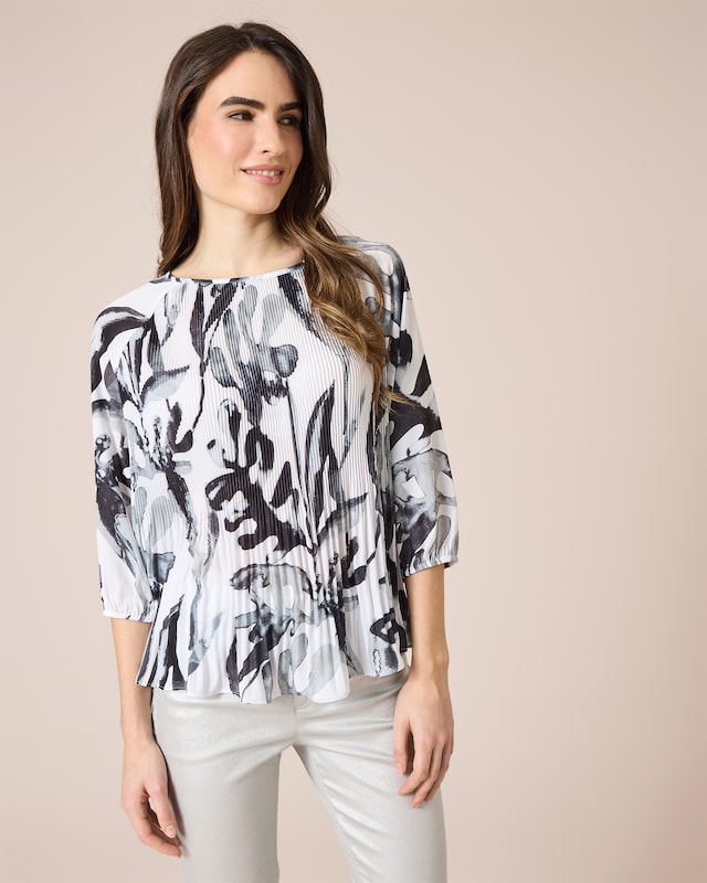 Bluse im Plissee-Design