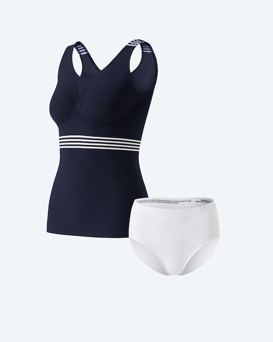 Produktabbildung für Set aus Leichttop "Ahoi" + Slip in Weiß