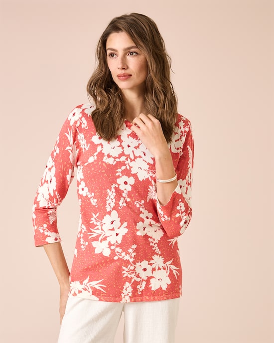 Produktabbildung für Pullover mit Animal- und Blumendruck