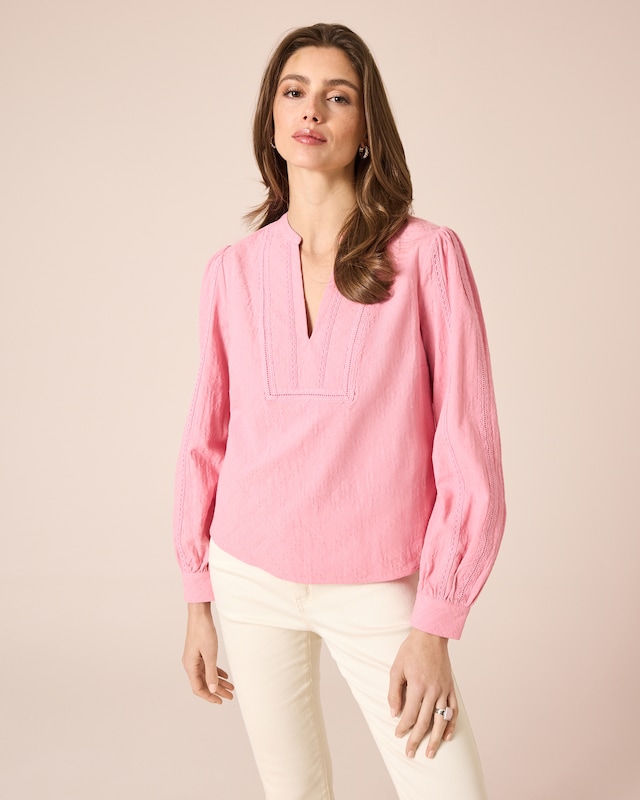 Bluse mit V-Ausschnitt