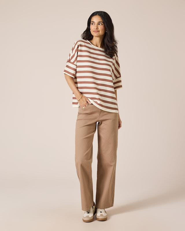 Bluse im Streifen-Look