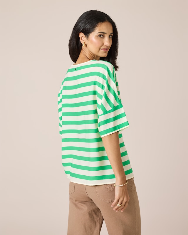 Bluse im Streifen-Look