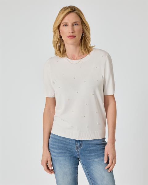 Produktabbildung für Strickshirt mit Perlen