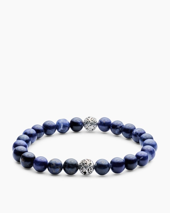 Produktabbildung für Edelstein-Armband mit Silber-Beads