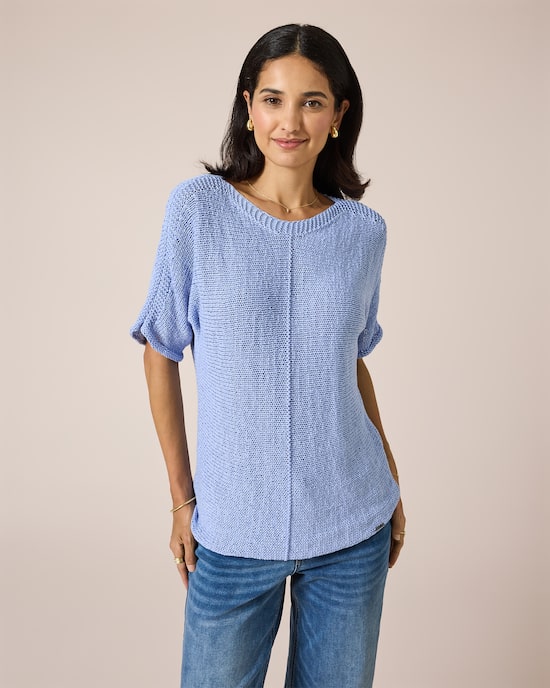 Produktabbildung für Kurzarmpullover aus Bändchengarn