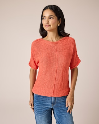 Produktabbildung 10 für Kurzarmpullover aus Bändchengarn