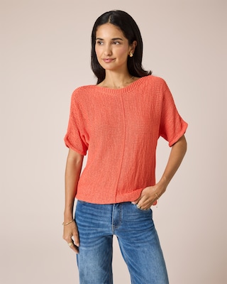 Produktabbildung 9 für Kurzarmpullover aus Bändchengarn