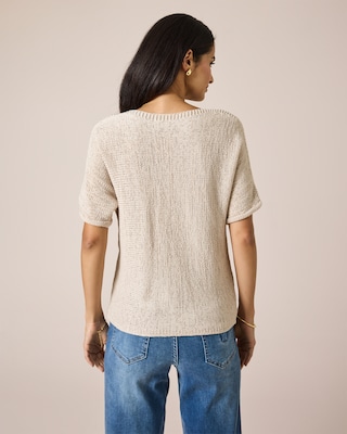 Produktabbildung 14 für Kurzarmpullover aus Bändchengarn