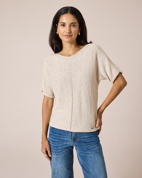 Produktabbildung für Kurzarmpullover aus Bändchengarn