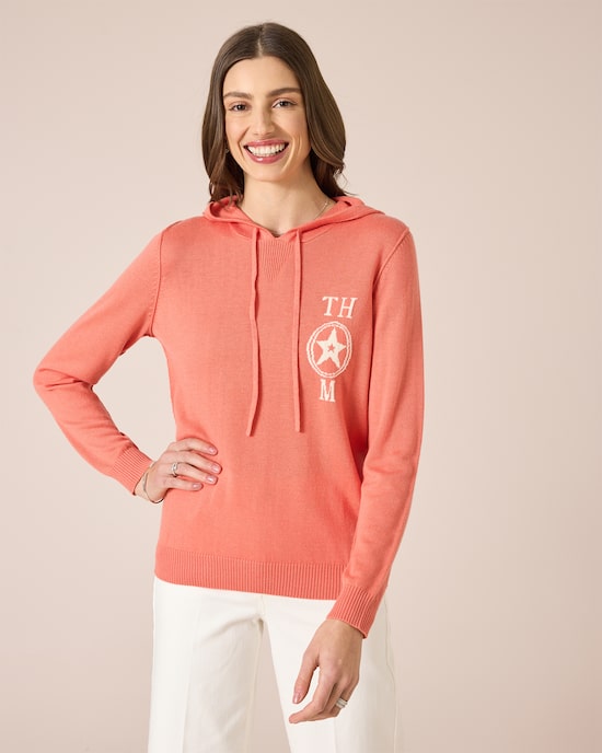 Produktabbildung für Strick-Hoodie mit Logo