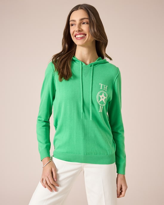 Produktabbildung für Strick-Hoodie mit Logo