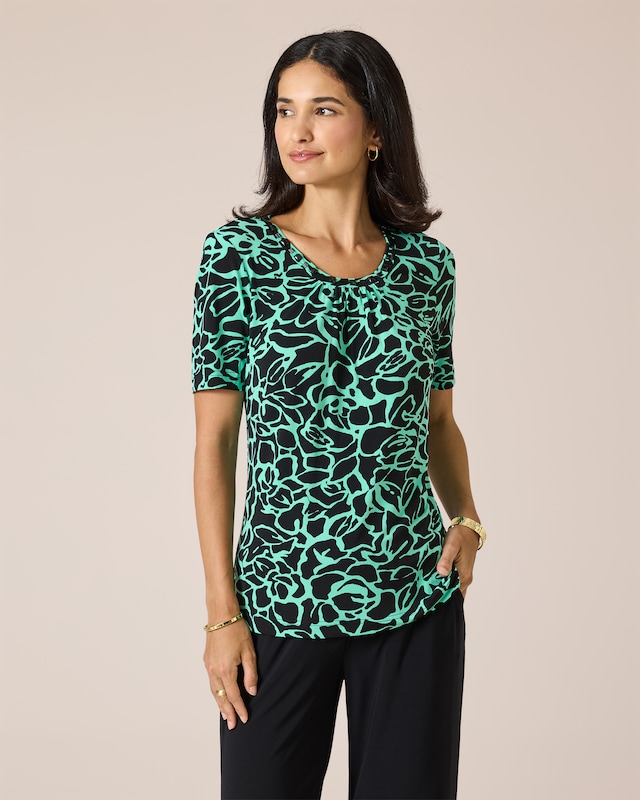 Shirt mit Blumendruck