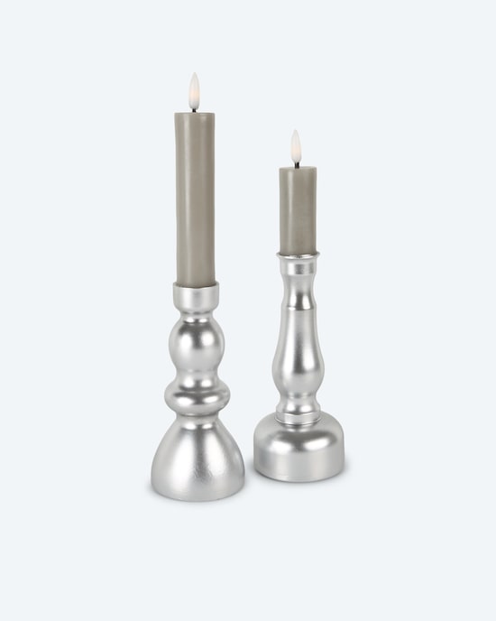 Produktabbildung für LED-Formkerze mit Stabhalter, 2tlg.
