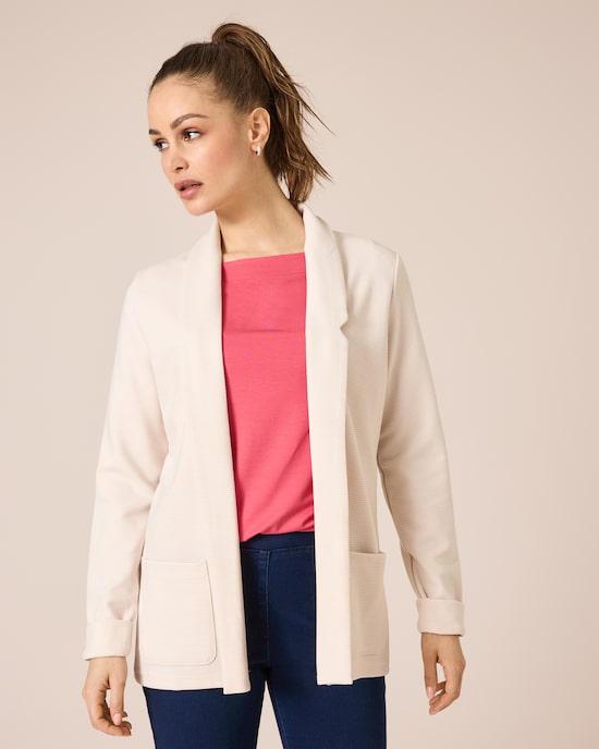 Produktabbildung für Longcardigan aus Ottoman-Jersey