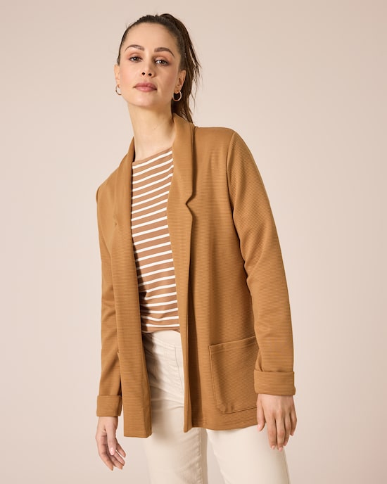 Produktabbildung für Longcardigan aus Ottoman-Jersey