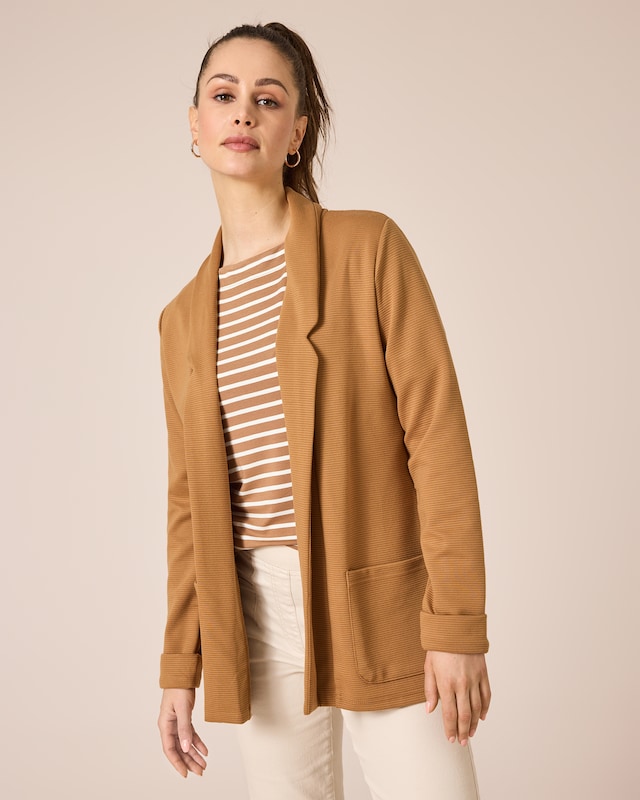Longcardigan aus Ottoman-Jersey