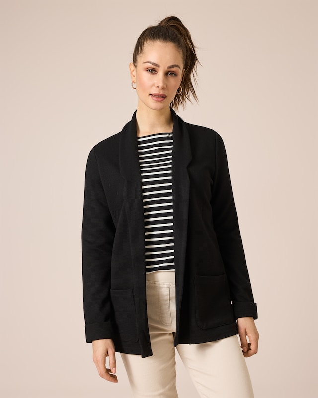 Longcardigan aus Ottoman-Jersey