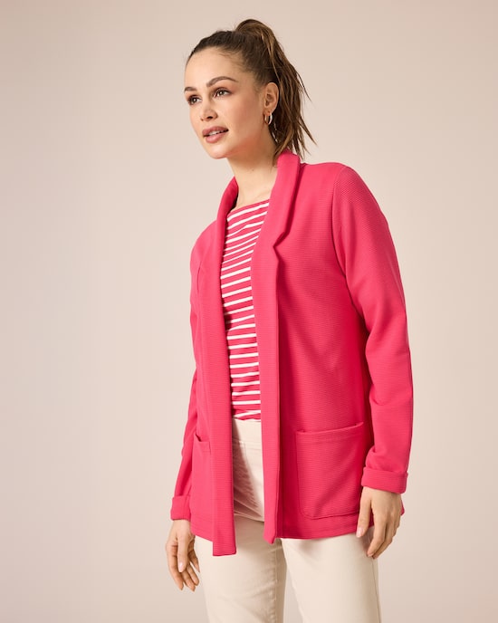Produktabbildung für Longcardigan aus Ottoman-Jersey