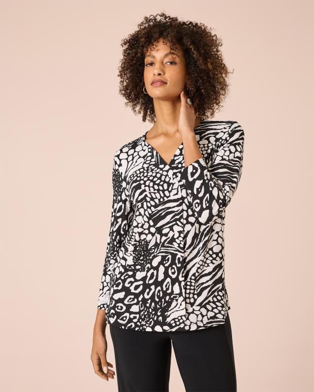 Blusenshirt im Animalprint