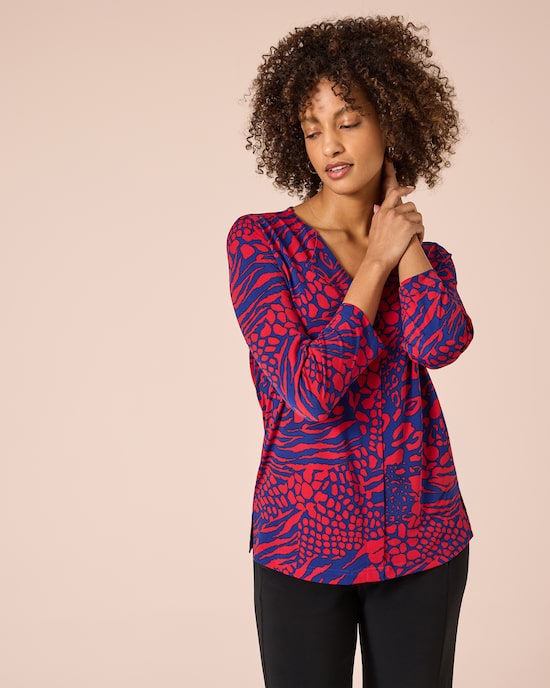 Produktabbildung für Blusenshirt im Animalprint