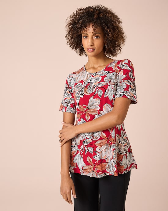Produktabbildung für Princess-Shirt mit Blütendruck