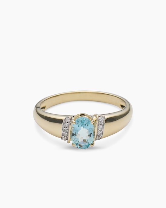 Produktabbildung für Ring mit Aquamarin & Diamanten