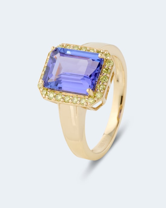 Produktabbildung für Ring mit Tansanit AAAAA + Brillanten