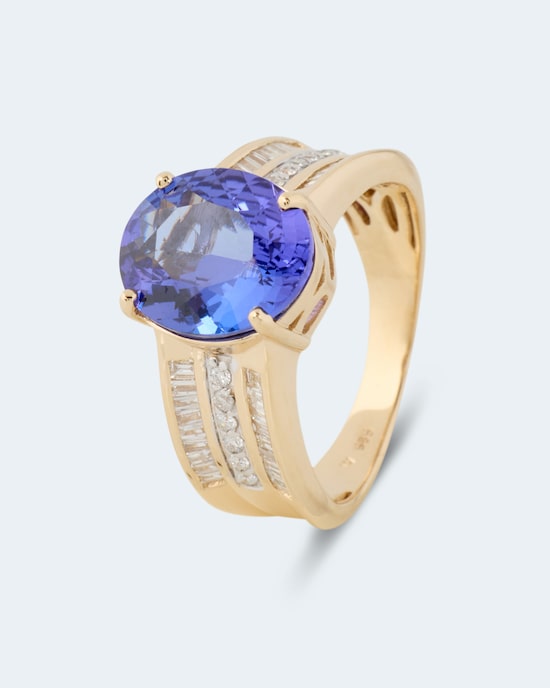 Produktabbildung für Ring mit Diamanten & Tansanit AAAAA
