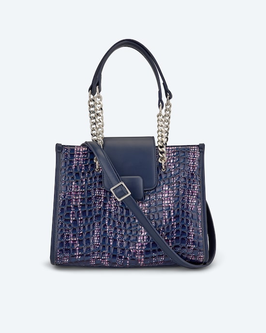 Produktabbildung für Shopper in Kroko-Metallic-Optik