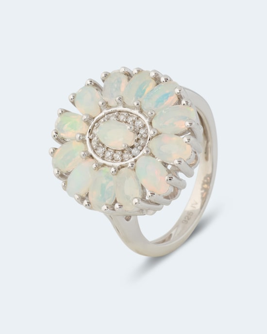 Produktabbildung für Ring mit Äthiopischem Opal & Zirkon
