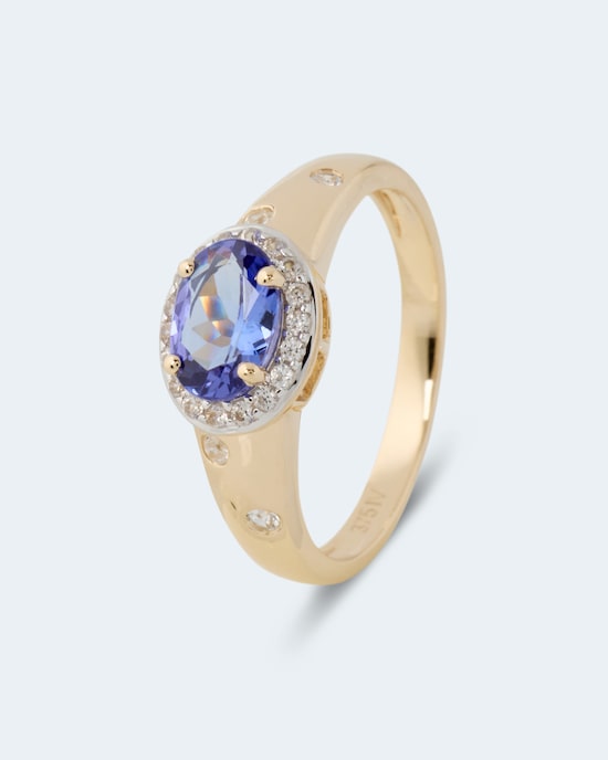 Produktabbildung für Ring mit Tansanit AAAAA & Zirkonen
