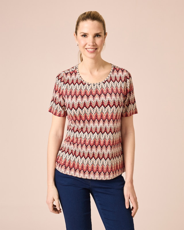 Shirt mit Zick-Zack-Druck