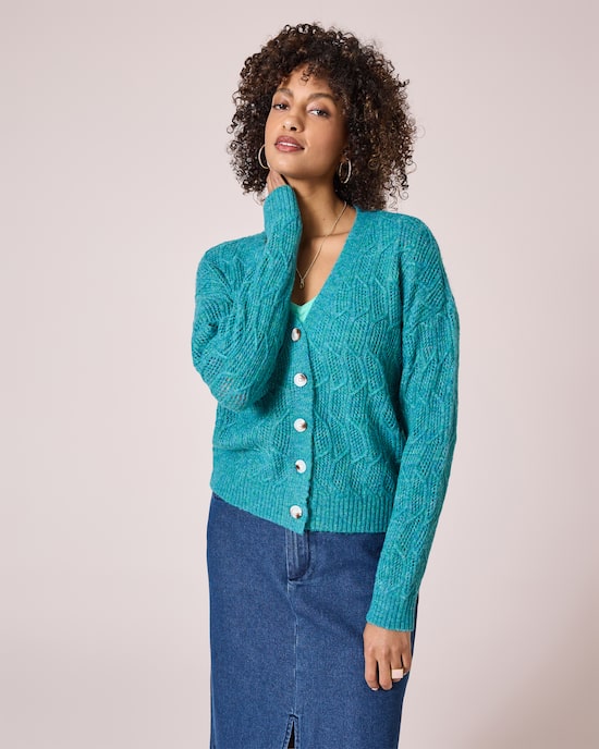 Produktabbildung für Cardigan mit Strick-Struktur