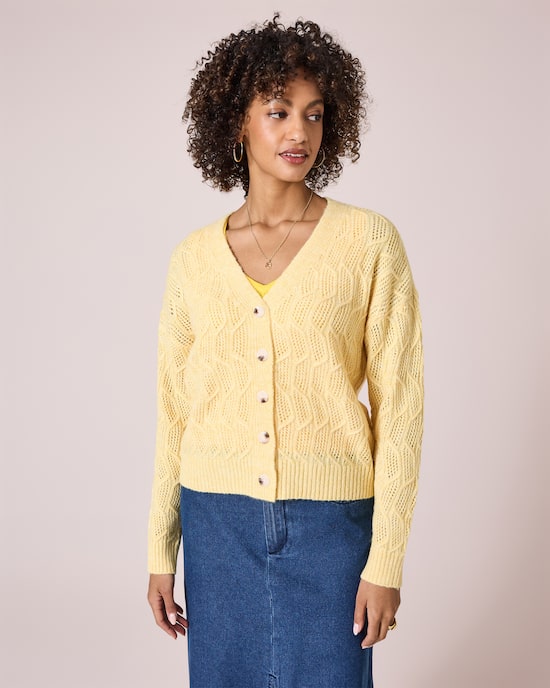 Produktabbildung für Cardigan mit Strick-Struktur