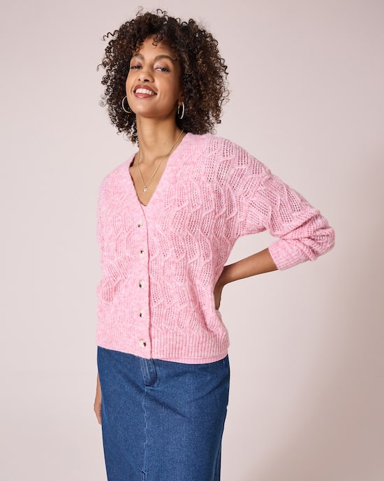 Produktabbildung für Cardigan mit Strick-Struktur
