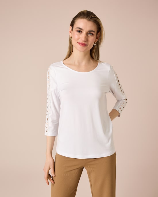 Produktabbildung für Shirt mit Häkelspitze