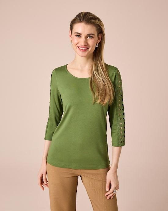 Produktabbildung für Shirt mit Häkelspitze
