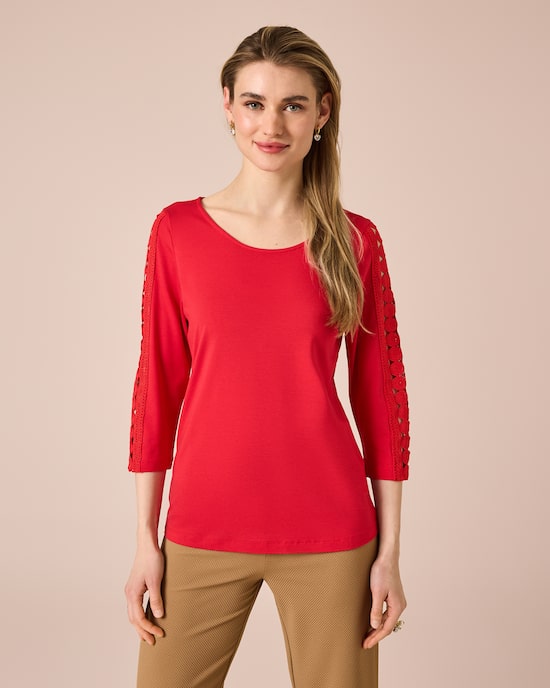 Produktabbildung für Shirt mit Häkelspitze