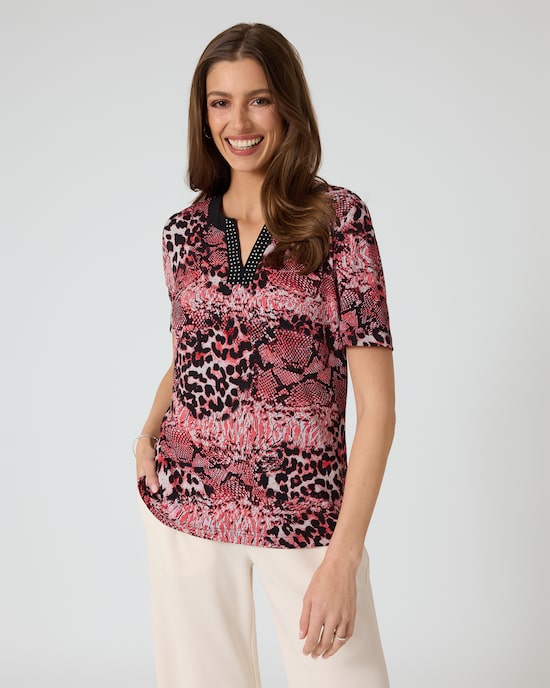 Produktabbildung für Shirt mit Animal-Print