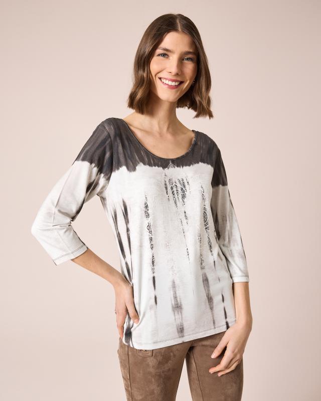 Shirt mit Mandala-Druck und Spitze