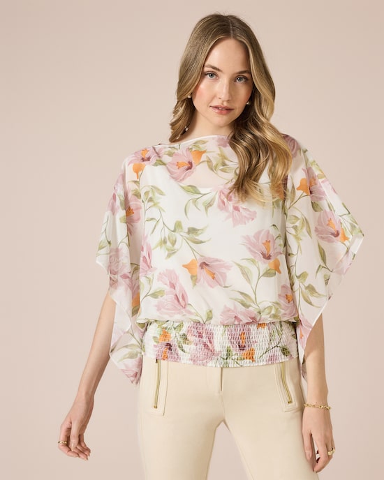 Produktabbildung für Chiffon-Tunika mit Print