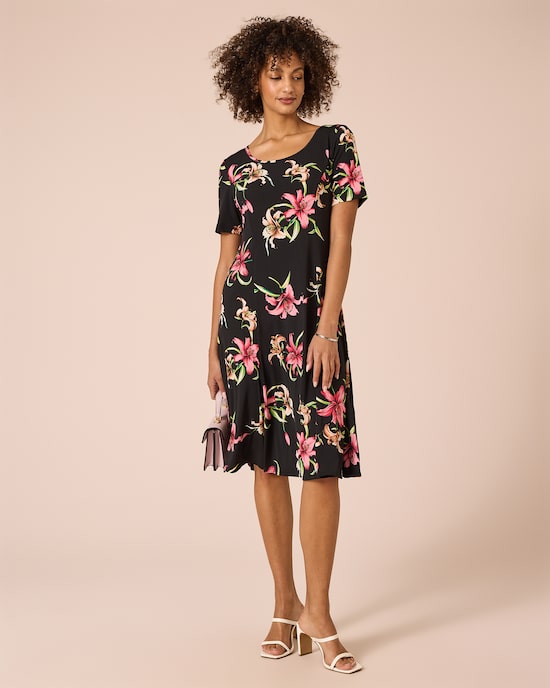 Produktabbildung für Kleid mit Blumendruck