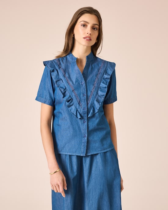 Produktabbildung für Bluse mit Rüschen