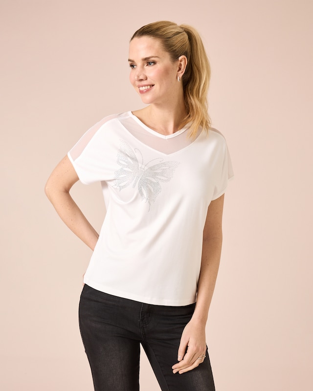 Shirt mit Strassmotiv