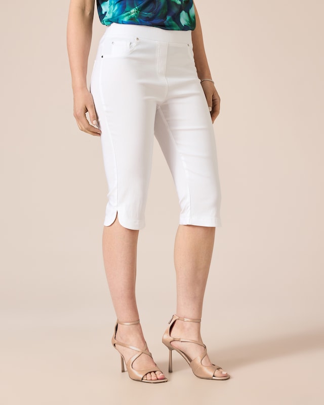 3/4-Jeggings mit Schlitzen