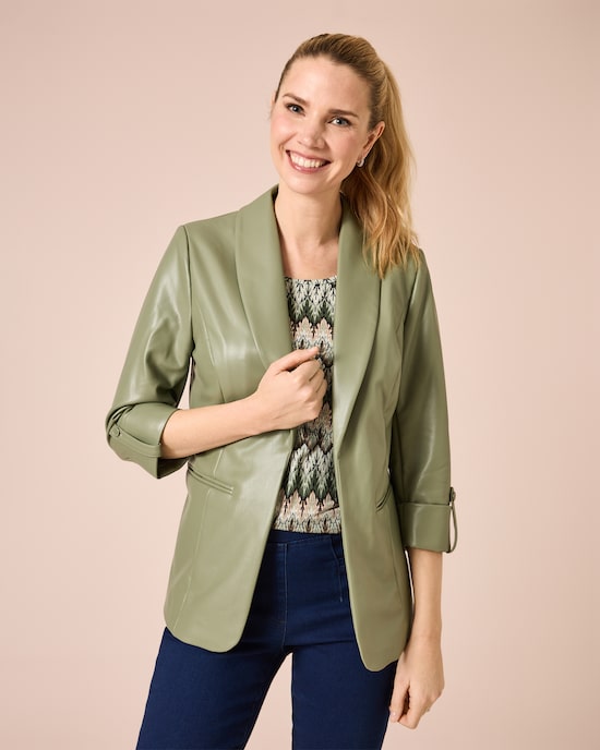 Produktabbildung für Longblazer im Lederlook